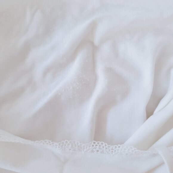 Forever 21 V Neck Strappy Thong Bodysuit Onesie- White - Picture 3 of 5